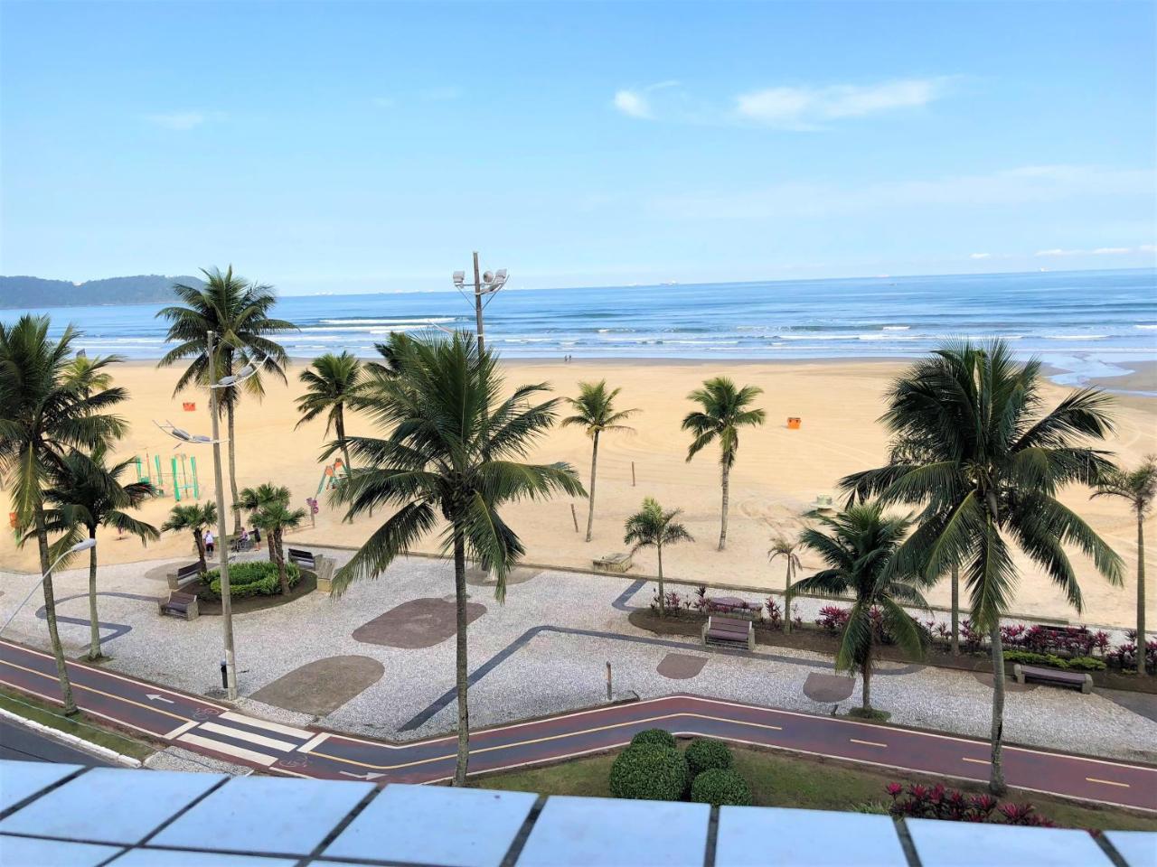Apto Frente ao Mar com Vista Maravilhosa Praia Grande (Santos) Exterior foto